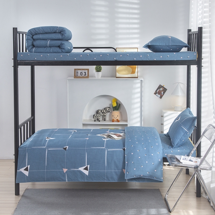 91家纺网 家纺一手货源 找家纺 乐旗 2023新款13372全棉三件套 趣味几何