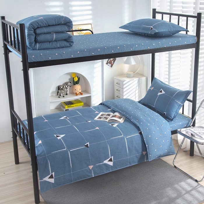 91家纺网 家纺一手货源 找家纺 乐旗 2023新款13372全棉三件套 趣味几何