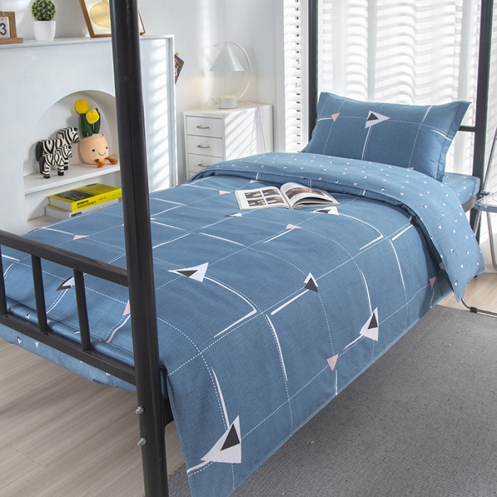 91家纺网 家纺一手货源 找家纺 乐旗 2023新款13372全棉三件套 趣味几何