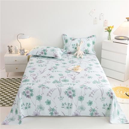 91家纺网 家纺一手货源 找家纺 棉乐町 2025新款竹纤维凉席三件套 清风絮语-绿