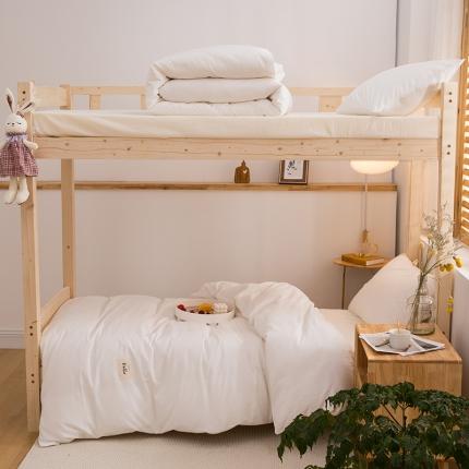 91家纺网 家纺一手货源 找家纺 （总）柠萌 2025新款A类全棉色织水洗棉学生宿舍上下铺全棉三件套