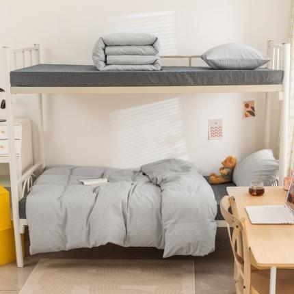 91家纺网 家纺一手货源 找家纺 （总）柠萌 2025新款A类全棉色织水洗棉学生宿舍上下铺全棉三件套