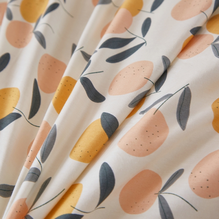 91家纺网 家纺一手货源 找家纺 晶缦家纺 2023新款全棉13372印花三件套 橙意浓浓