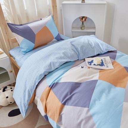 晶缦家纺 2023新款全棉13372印花三件套 格致灰