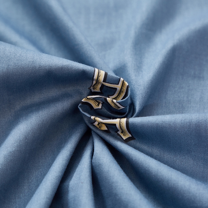 91家纺网 家纺一手货源 找家纺 晶缦家纺 2023新款全棉13372印花三件套 卡尔夫蓝