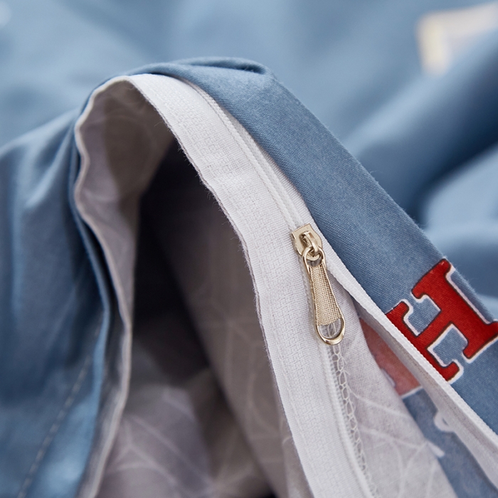 91家纺网 家纺一手货源 找家纺 晶缦家纺 2023新款全棉13372印花三件套 卡尔夫蓝