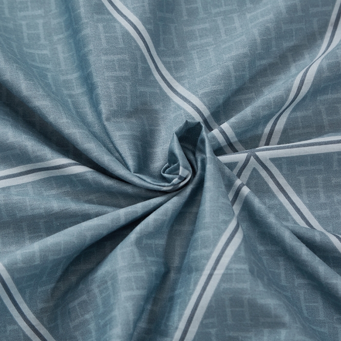 91家纺网 家纺一手货源 找家纺 晶缦家纺 2023新款全棉13372印花三件套 卡菲洛蓝