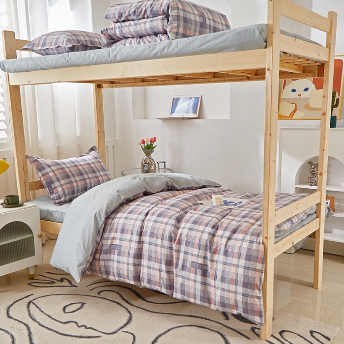 91家纺网 家纺一手货源 找家纺 晶缦家纺 2023新款全棉13372印花三件套 朗阁粉