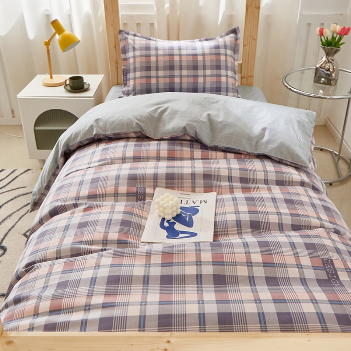 91家纺网 家纺一手货源 找家纺 晶缦家纺 2023新款全棉13372印花三件套 朗阁粉