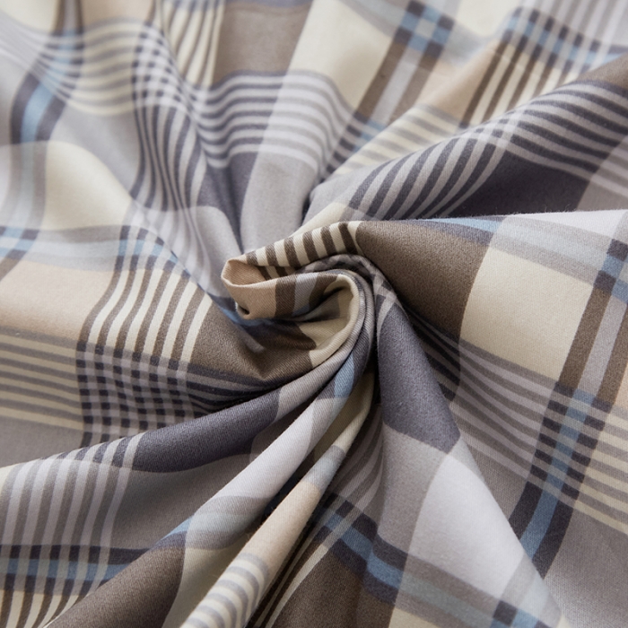 91家纺网 家纺一手货源 找家纺 晶缦家纺 2023新款全棉13372印花三件套 朗阁咖