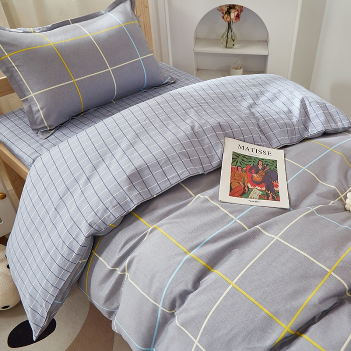 91家纺网 家纺一手货源 找家纺 晶缦家纺 2023新款全棉13372印花三件套 零度灰