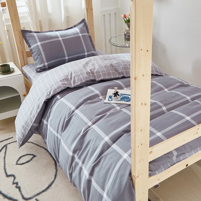 91家纺网 家纺一手货源 找家纺 晶缦家纺 2023新款全棉13372印花三件套 玛奇朵灰