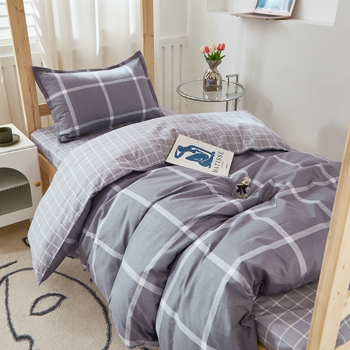 91家纺网 家纺一手货源 找家纺 晶缦家纺 2023新款全棉13372印花三件套 玛奇朵灰