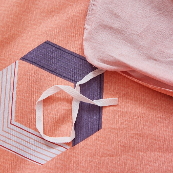 91家纺网 家纺一手货源 找家纺 晶缦家纺 2023新款全棉13372印花三件套 平行空间桔