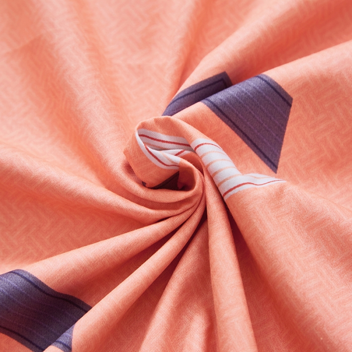 91家纺网 家纺一手货源 找家纺 晶缦家纺 2023新款全棉13372印花三件套 平行空间桔