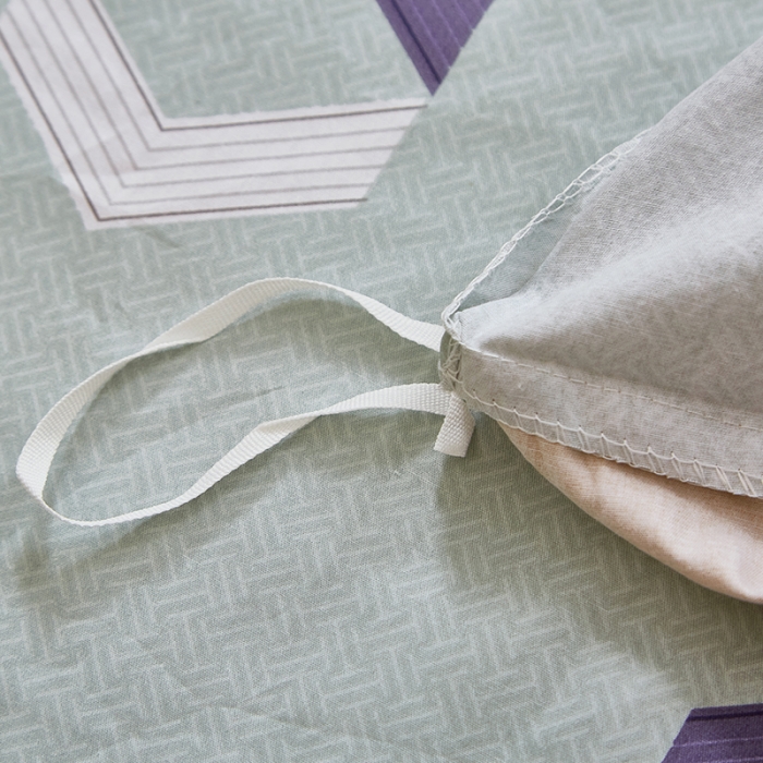 91家纺网 家纺一手货源 找家纺 晶缦家纺 2023新款全棉13372印花三件套 平行空间绿