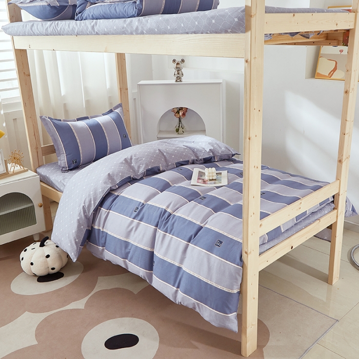 91家纺网 家纺一手货源 找家纺 晶缦家纺 2023新款全棉13372印花三件套 青春恋曲灰