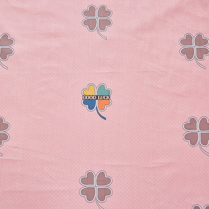 91家纺网 家纺一手货源 找家纺 晶缦家纺 2023新款全棉13372印花三件套 四叶草粉