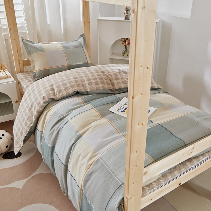 91家纺网 家纺一手货源 找家纺 晶缦家纺 2023新款全棉13372印花三件套 维拉绿