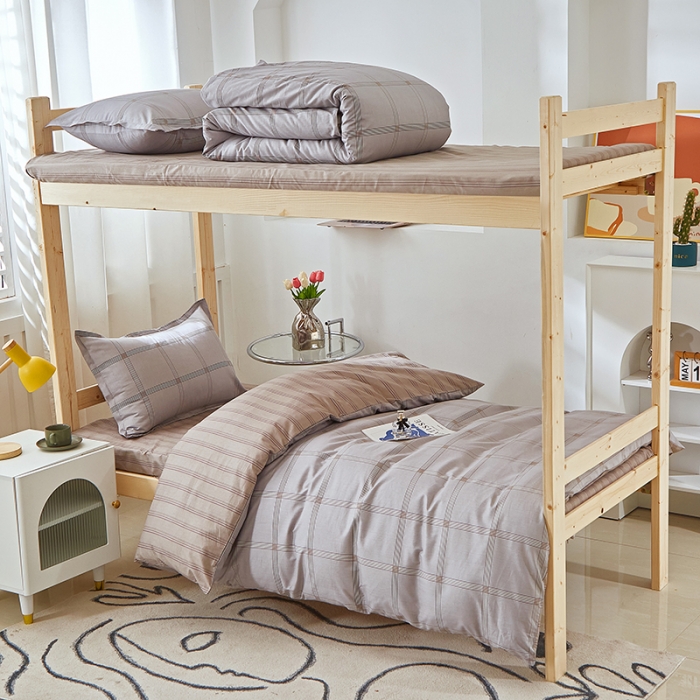 91家纺网 家纺一手货源 找家纺 晶缦家纺 2023新款全棉13372印花三件套 星尚 浅灰