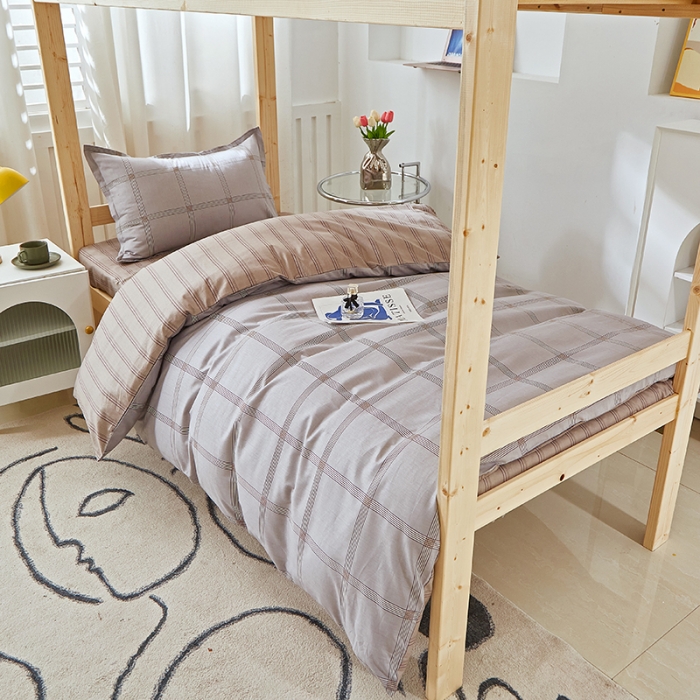 91家纺网 家纺一手货源 找家纺 晶缦家纺 2023新款全棉13372印花三件套 星尚 浅灰