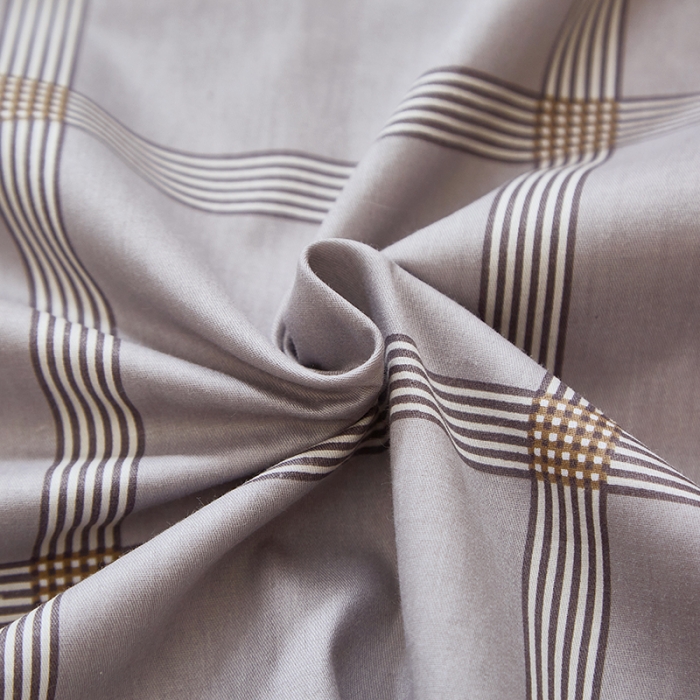 91家纺网 家纺一手货源 找家纺 晶缦家纺 2023新款全棉13372印花三件套 星尚 浅灰