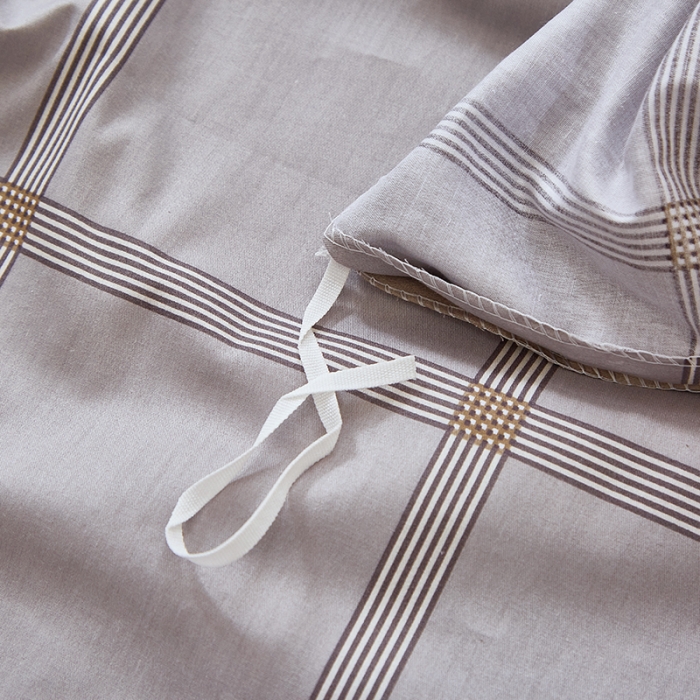 91家纺网 家纺一手货源 找家纺 晶缦家纺 2023新款全棉13372印花三件套 星尚 浅灰