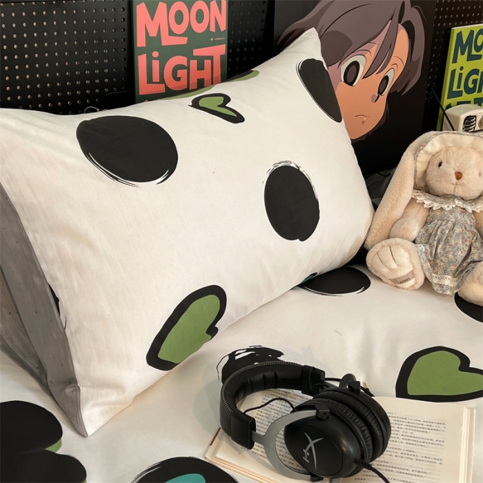 91家纺网 家纺一手货源 找家纺 HL原创 2023新款学生季宿舍套件三件套 波点兔兔