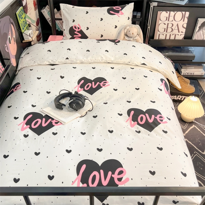 91家纺网 家纺一手货源 找家纺 HL原创 2023新款学生季宿舍套件三件套 城市之恋