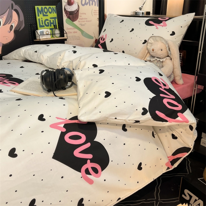 91家纺网 家纺一手货源 找家纺 HL原创 2023新款学生季宿舍套件三件套 城市之恋