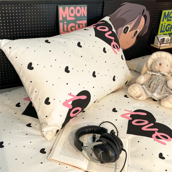 91家纺网 家纺一手货源 找家纺 HL原创 2023新款学生季宿舍套件三件套 城市之恋