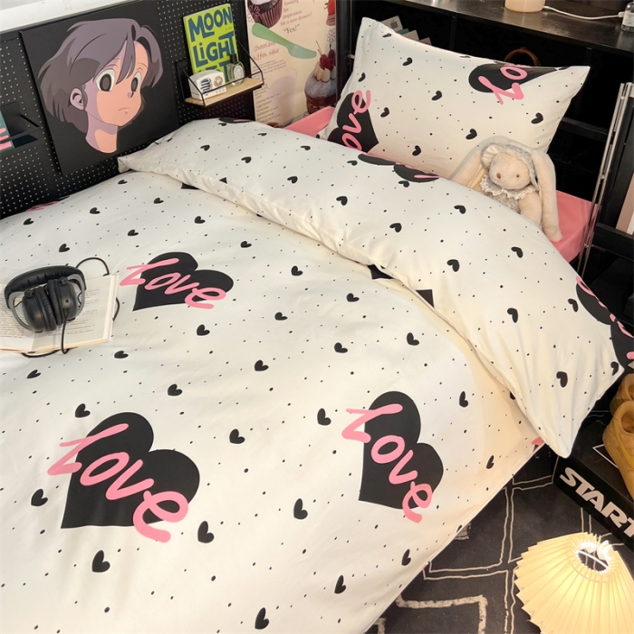 91家纺网 家纺一手货源 找家纺 HL原创 2023新款学生季宿舍套件三件套 城市之恋