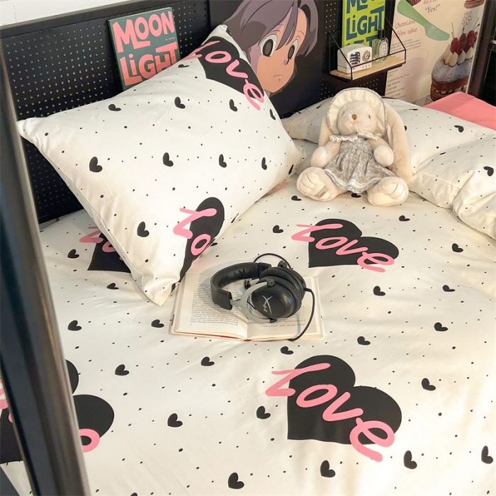 91家纺网 家纺一手货源 找家纺 HL原创 2023新款学生季宿舍套件三件套 城市之恋