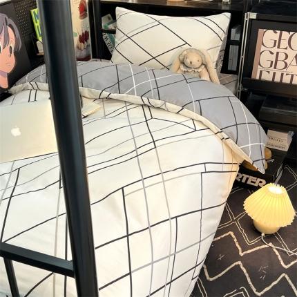 HL原创 2023新款学生季宿舍套件三件套 律动线条