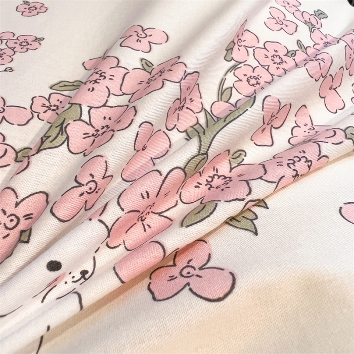 91家纺网 家纺一手货源 找家纺 HL原创 2023新款学生季宿舍套件三件套 小花兔-粉