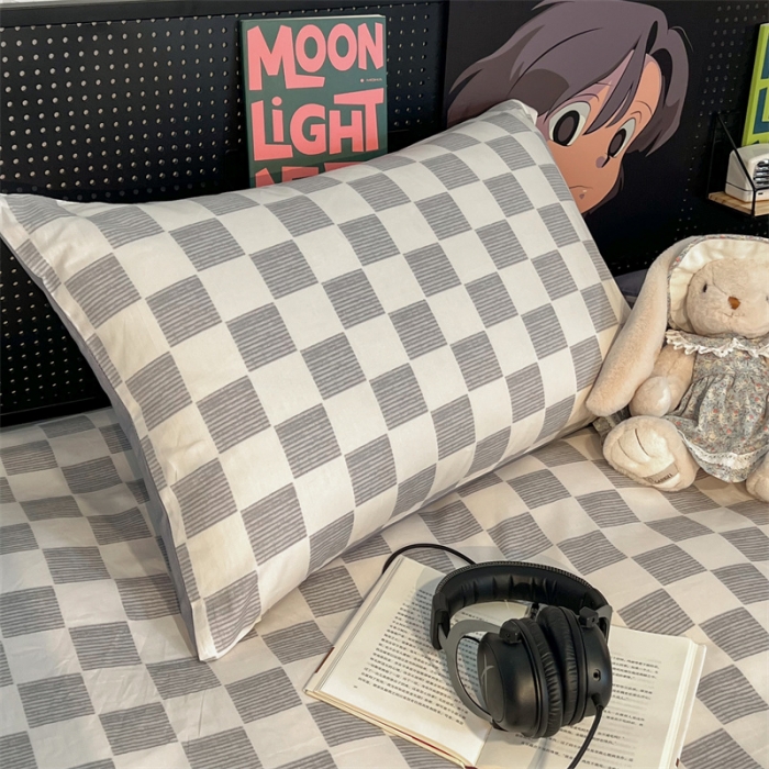 91家纺网 家纺一手货源 找家纺 HL原创 2023新款学生季宿舍套件三件套 雅灰