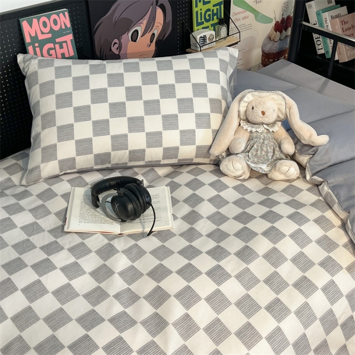 91家纺网 家纺一手货源 找家纺 HL原创 2023新款学生季宿舍套件三件套 雅灰