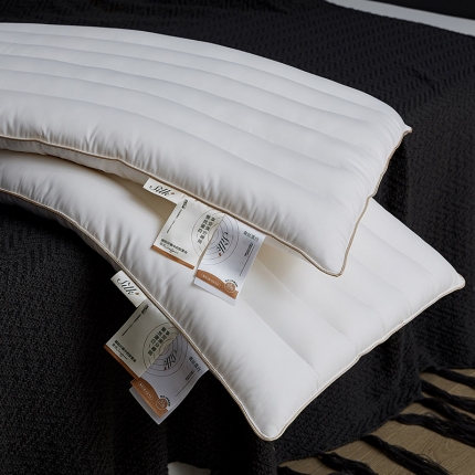 91家纺网 家纺一手货源 找家纺 （总）乐可 2023新款全棉低平蚕咝枕 枕头枕芯