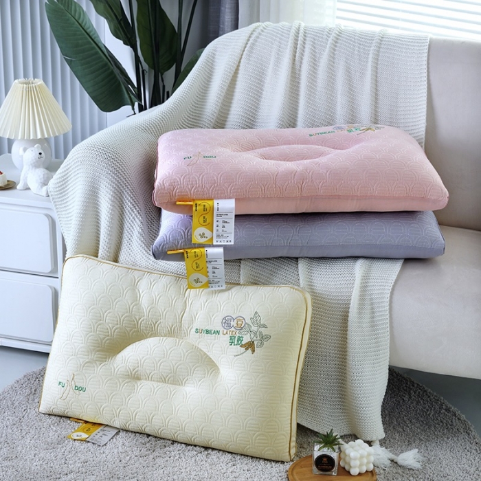 91家纺网 家纺一手货源 找家纺 （总）拾光 2023新款立体乳胶福豆柔软云感枕芯