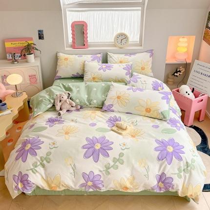 桃子 2023新款ins小清新碎花卡通纯棉系列四件套 棉-春日梦境