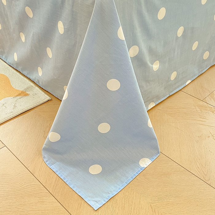 91家纺网 家纺一手货源 找家纺 桃子 2023新款ins小清新碎花卡通纯棉系列四件套 棉-调皮小狗