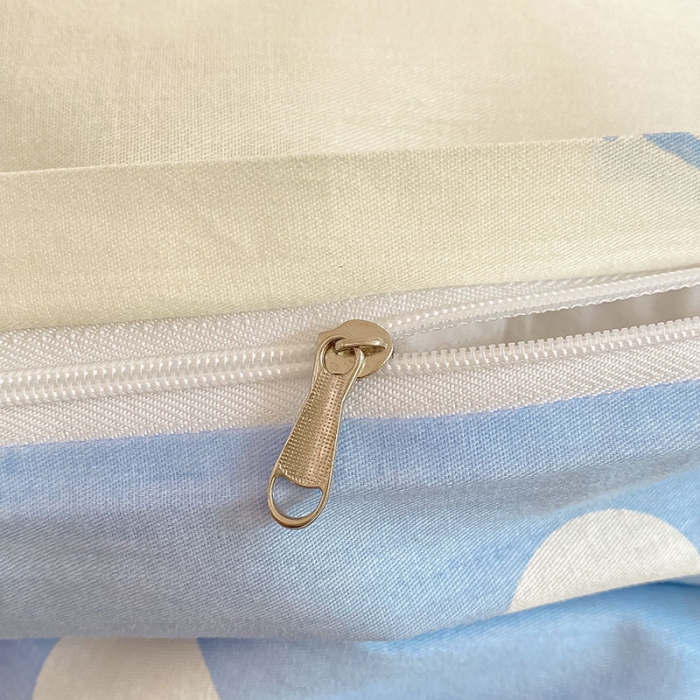 91家纺网 家纺一手货源 找家纺 桃子 2023新款ins小清新碎花卡通纯棉系列四件套 棉-调皮小狗