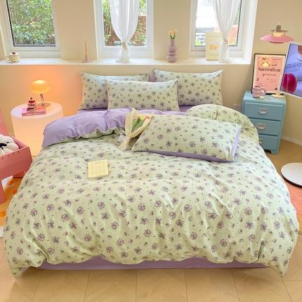 桃子 2023新款ins小清新碎花卡通纯棉系列四件套 棉-浮影