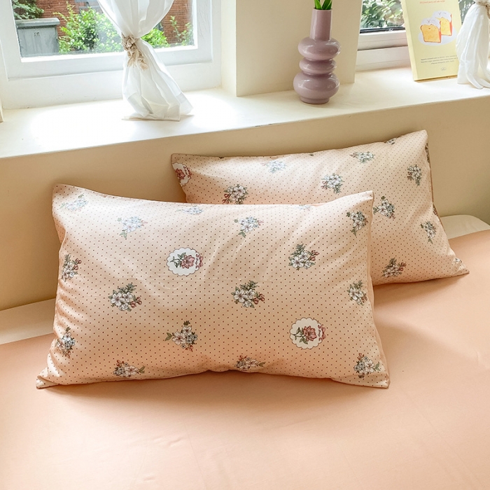 91家纺网 家纺一手货源 找家纺 桃子 2023新款ins小清新碎花卡通纯棉系列四件套 棉-海德花园