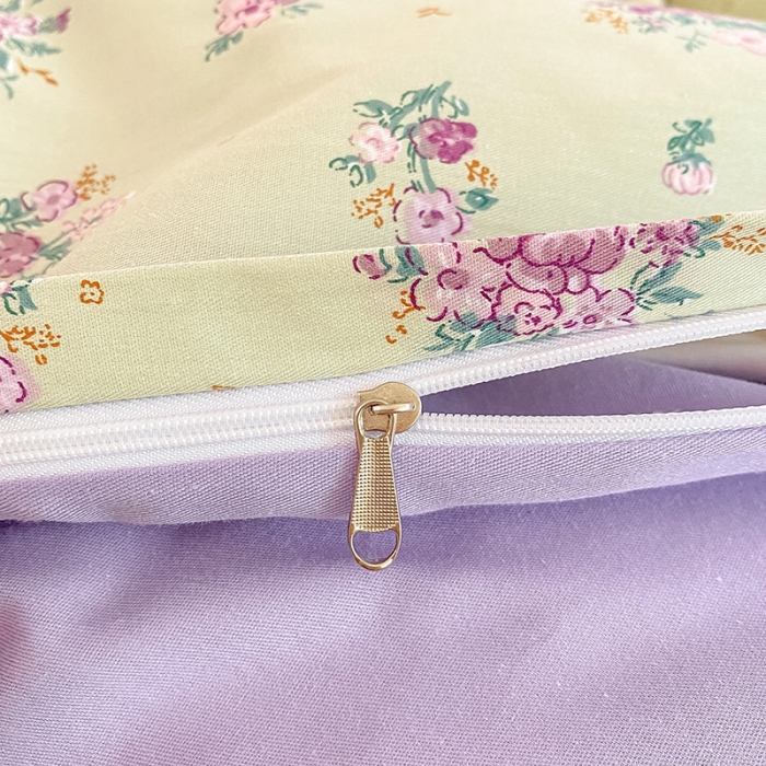 91家纺网 家纺一手货源 找家纺 桃子 2023新款ins小清新碎花卡通纯棉系列四件套 棉-浮影