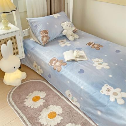 91家纺网 家纺一手货源 找家纺 （总）名兮 2023新款全棉学生上下铺床单