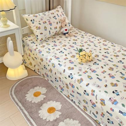 91家纺网 家纺一手货源 找家纺 （总）名兮 2023新款全棉学生上下铺床单