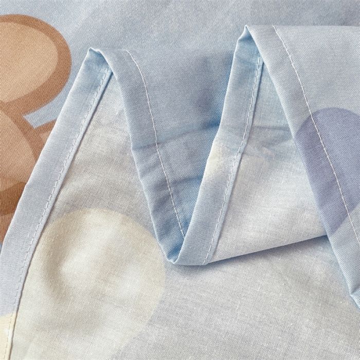 91家纺网 家纺一手货源 找家纺 名兮 2023新款全棉学生上下铺床单 抱抱熊