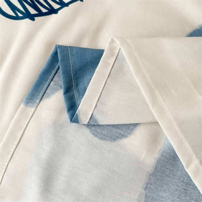 91家纺网 家纺一手货源 找家纺 名兮 2023新款全棉学生上下铺床单 波波熊