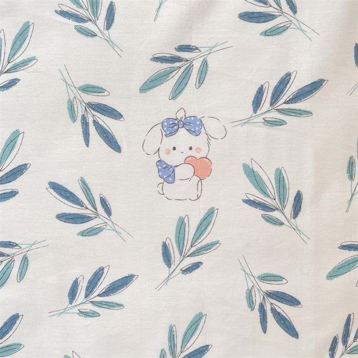 91家纺网 家纺一手货源 找家纺 名兮 2023新款全棉学生上下铺床单 花花熊